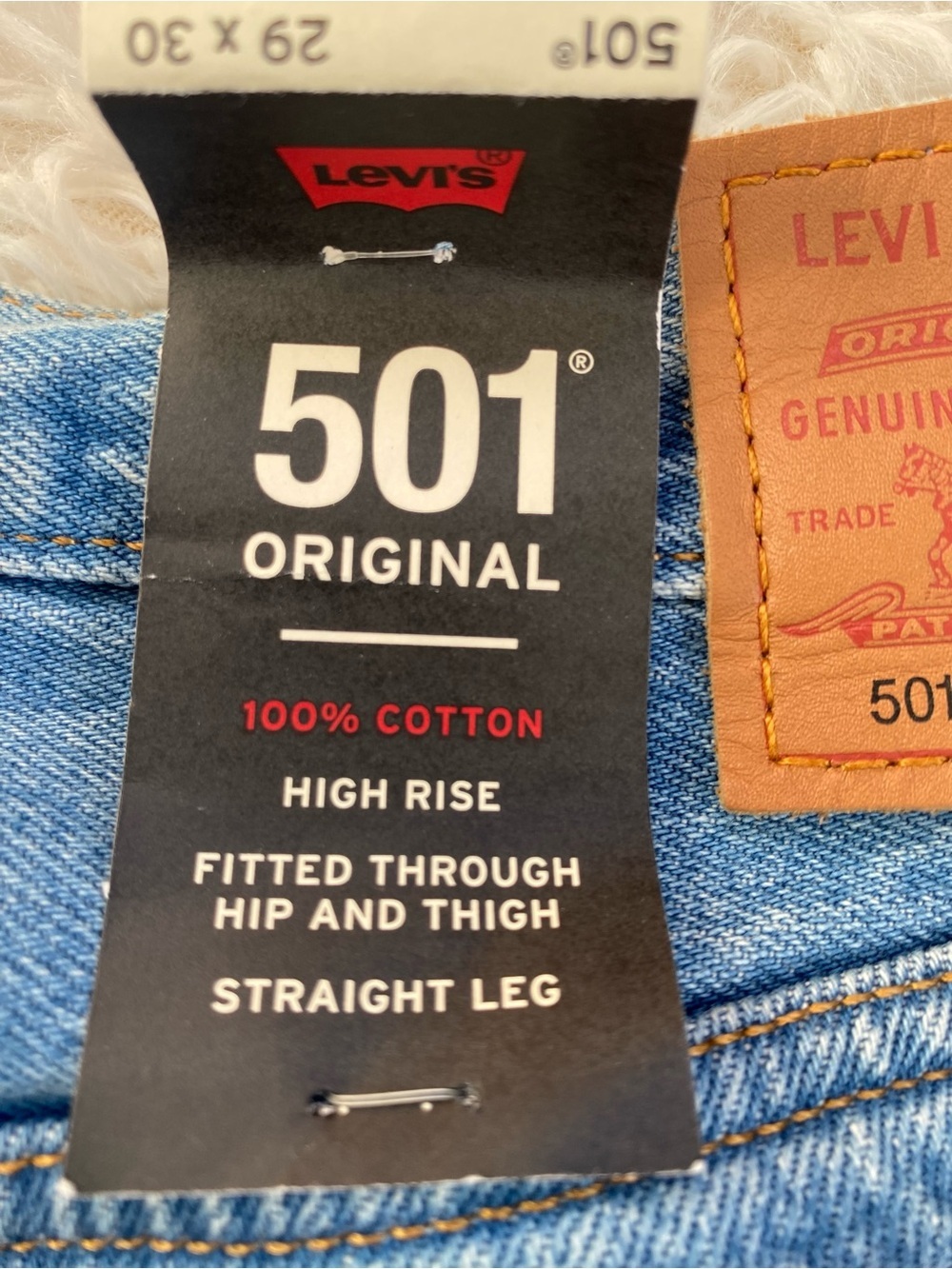 Levi’s Premium 501 Original Jeans High Rise Distressed Straight Leg NWT - Picture 2 of 13